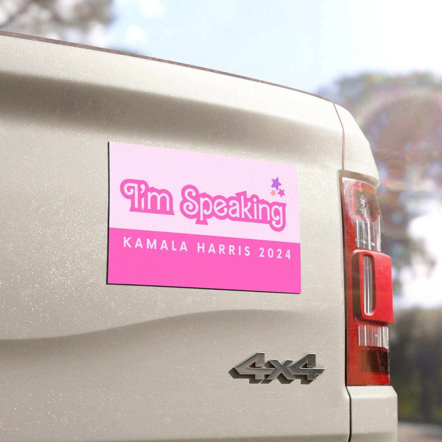 I'M SPEAKING | KAMALA 2024 | Dolly Style Car Magnet | Cute and Pink!